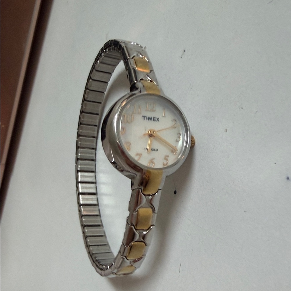 Timex Ladies Bracelet Watch in Silver and Gold-Tone